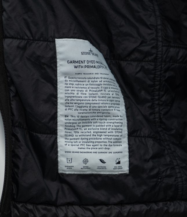 Чоловіча куртка STONE ISLAND GARMENT DYED MICRO YARN WITH PRIMALOFT®-TC 15Q0325 V0029, колір чорний | Ціна 23999 грн, фото 9