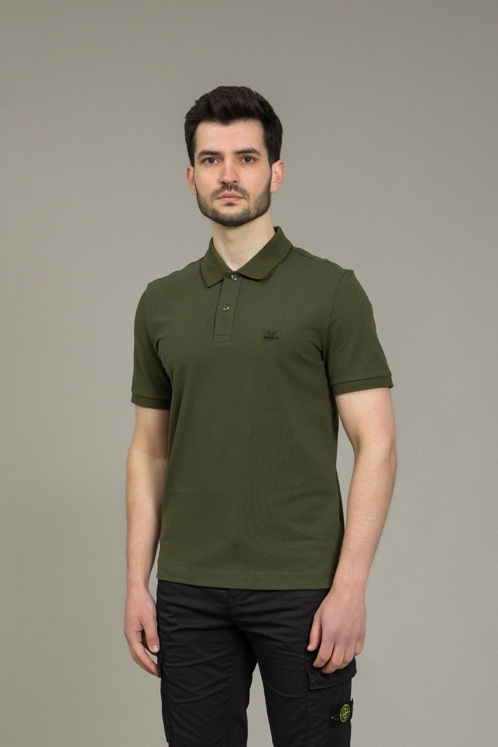 Чоловіча футболка C.P. COMPANY CMPL052A 005263W COL:683, колір зелений