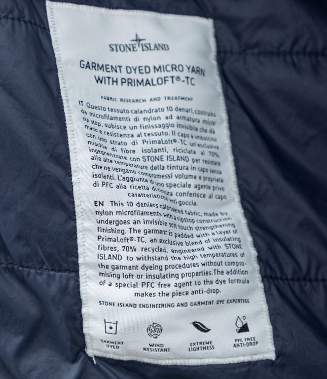 куртка STONE ISLAND GARMENT DYED MICRO YARN WITH PRIMALOFT®-TC 781542025 V0020 | Ціна 21999 грн, фото 5
