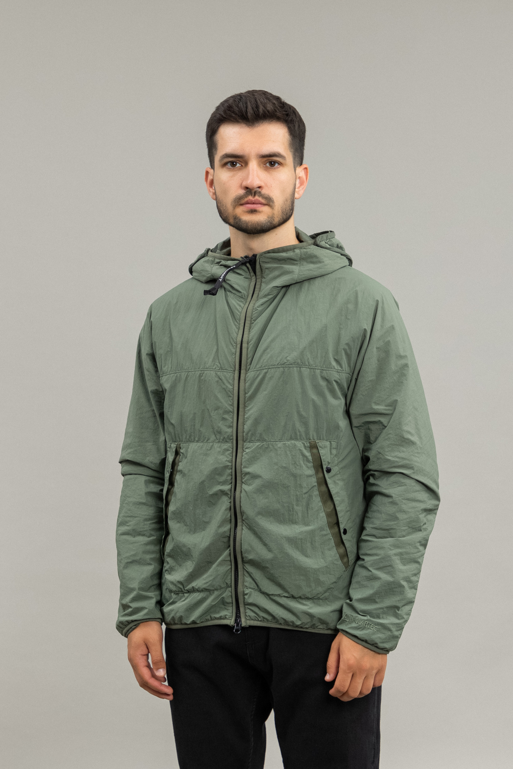 куртка C.P. COMPANY GOGGLE JACKET MEDIUM LAYER GARMENT DYED POLARTEC® 14CMOW088A 006124G COL:648