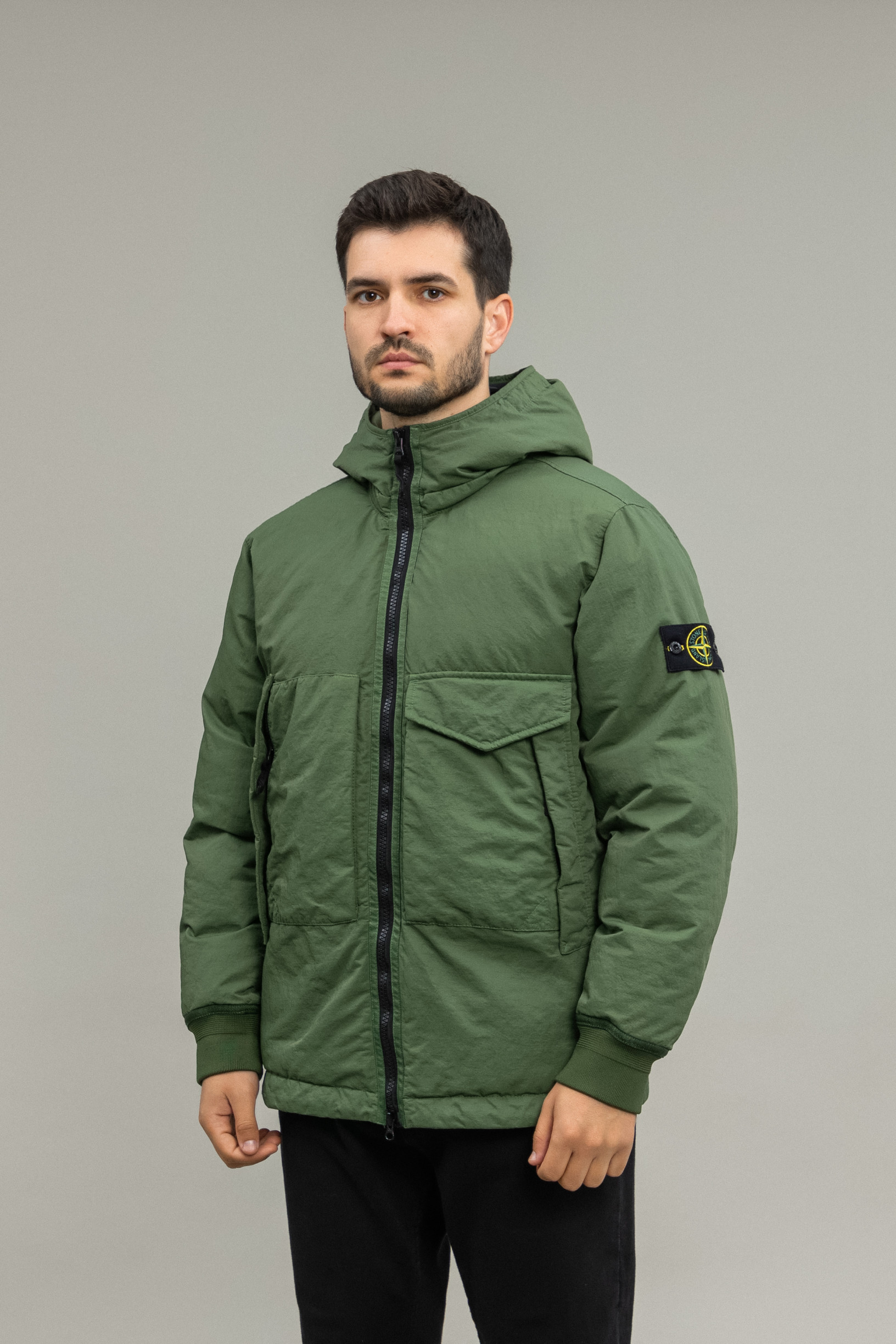 Чоловіча куртка STONE ISLAND OPAQUE NYLON TWILL DOWN-TC 771541421 V0058, колір зелений