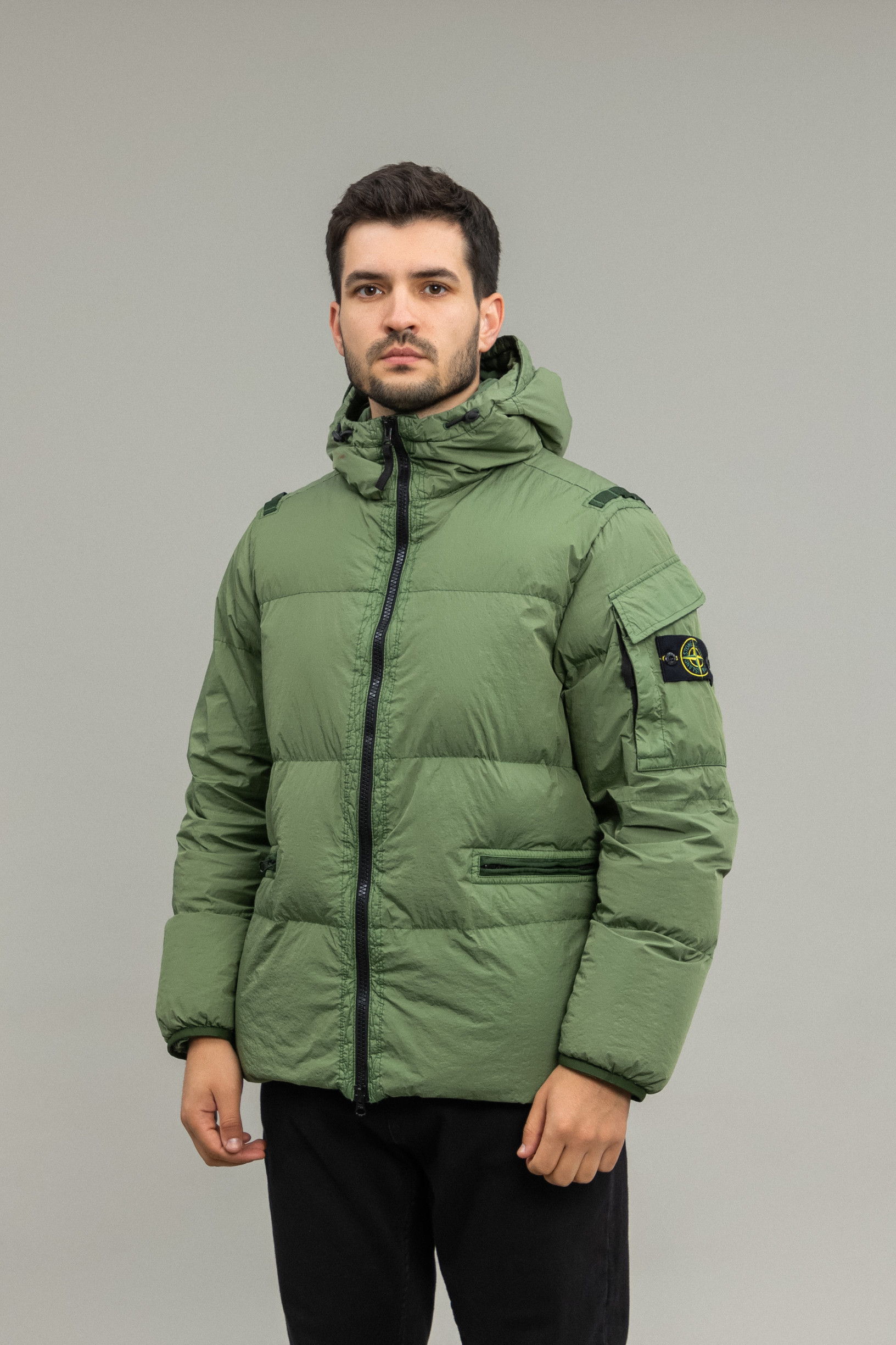 куртка STONE ISLAND GARMENT DYED CRINKLE REPS R-NY DOWN 771540223 V0058