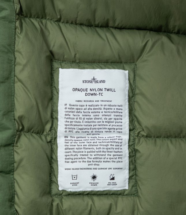 Чоловіча куртка STONE ISLAND OPAQUE NYLON TWILL DOWN-TC 771541421 V0058, колір зелений | Ціна 39999 грн, фото 9