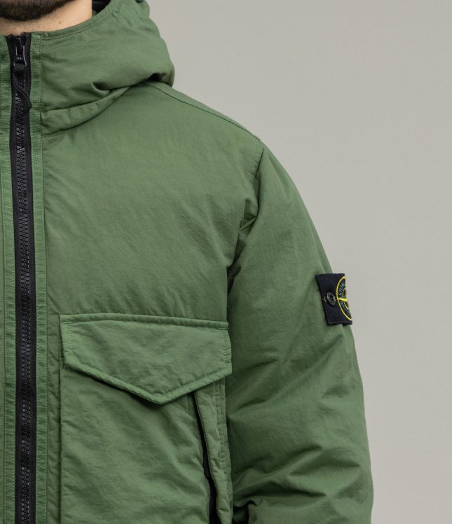 Чоловіча куртка STONE ISLAND OPAQUE NYLON TWILL DOWN-TC 771541421 V0058, колір зелений | Ціна 39999 грн, фото 4