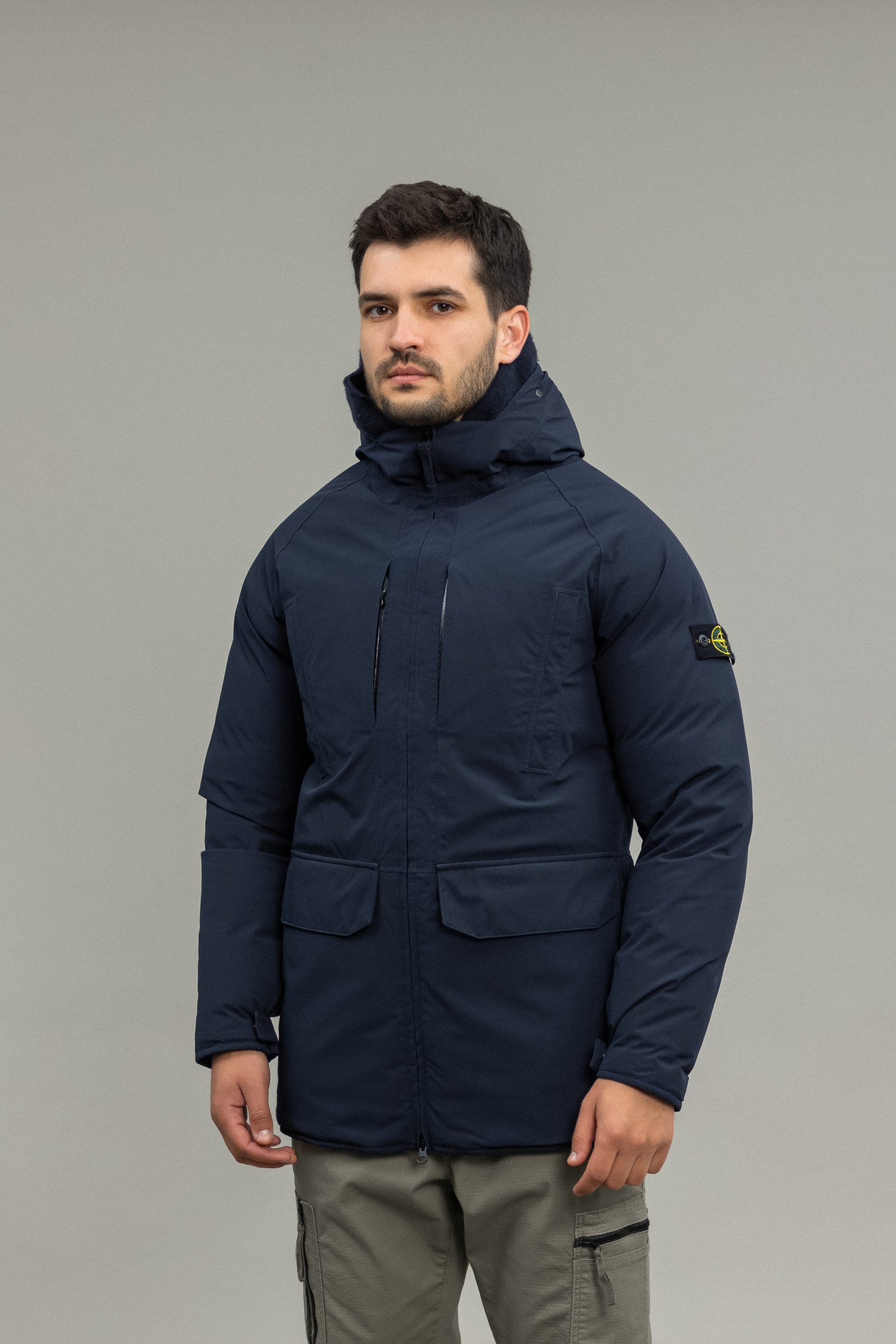 Чоловіча куртка STONE ISLAND JUNIOR DOWN JACKWET WITH e.dye® TECHNOLOGY 751640234 V0020, колір синій