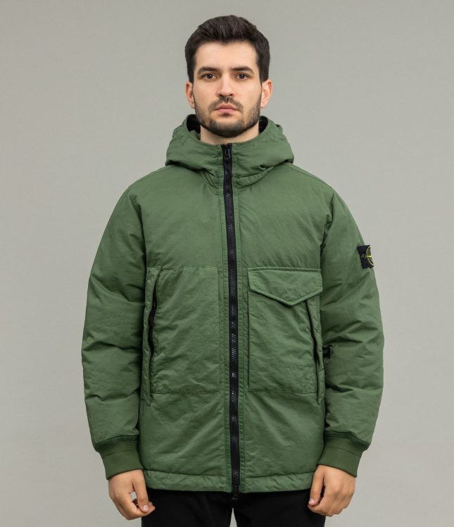 Чоловіча куртка STONE ISLAND OPAQUE NYLON TWILL DOWN-TC 771541421 V0058, колір зелений | Ціна 39999 грн, фото 2