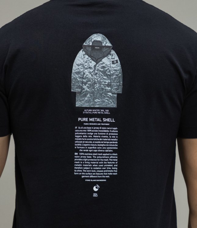 Чоловіча футболка STONE ISLAND ARCHIVIO PURE METAL SHELL 152NS91 V0029, колір чорний | Ціна 11499 грн, фото 7