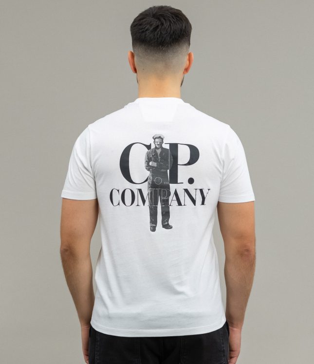 Чоловіча футболка C.P. COMPANY CMTS167A 005100W COL:103, колір білий | Ціна 5499 грн, фото 6