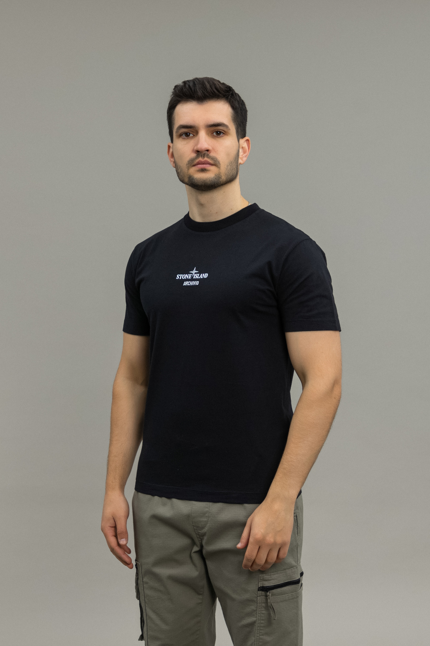 Чоловіча футболка STONE ISLAND ARCHIVIO PURE METAL SHELL 152NS91 V0029, колір чорний