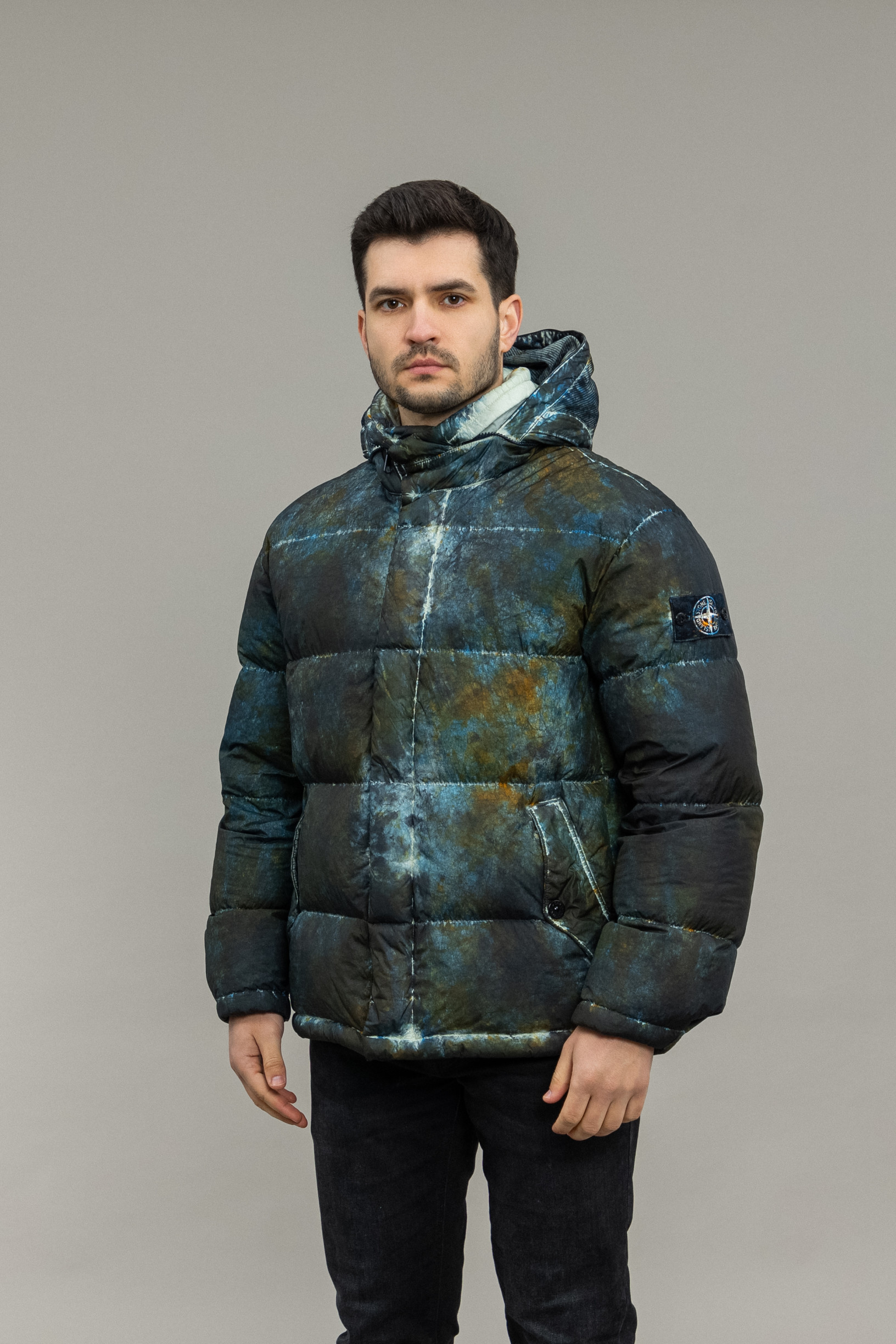 куртка STONE ISLAND x SUPREME PAINTBALL CAMOUFLAGE CRINKLE REPS NY DOWN-TC 25401S3 V0020
