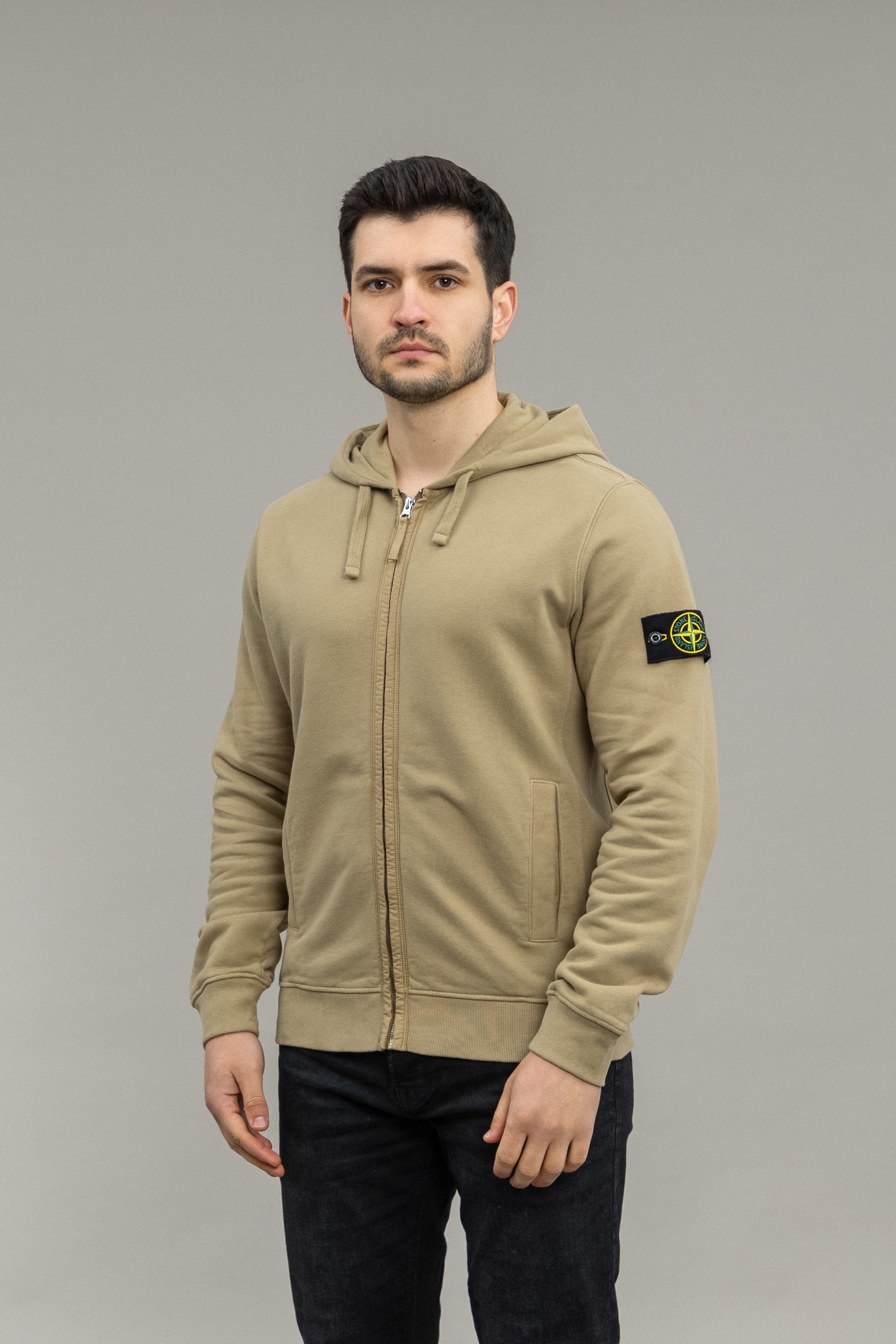 Чоловіче худі STONE ISLAND 1563520 V0094, колір бежевий