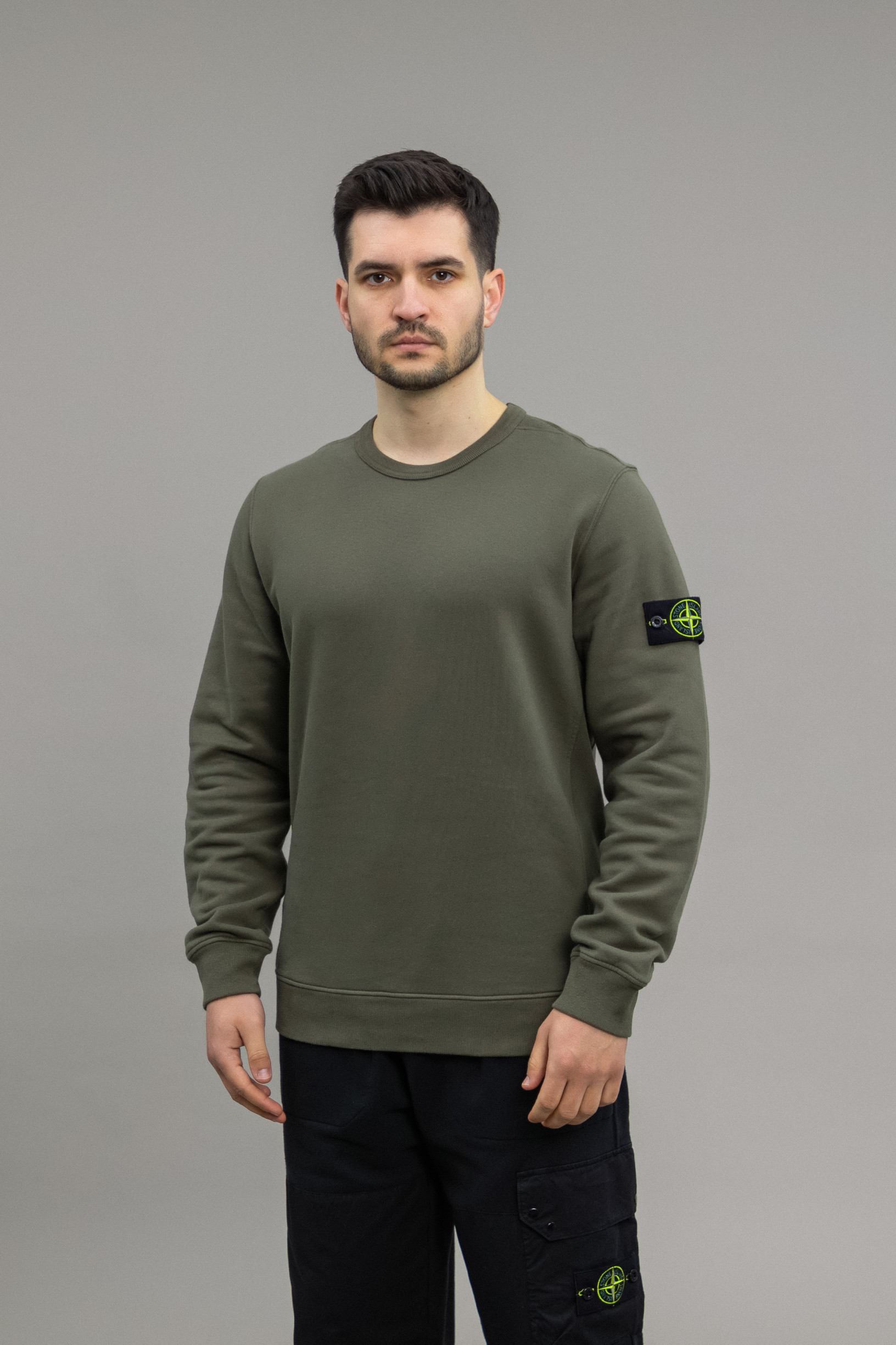 Чоловічий світшот STONE ISLAND 1562420 V0075, колір коричневий