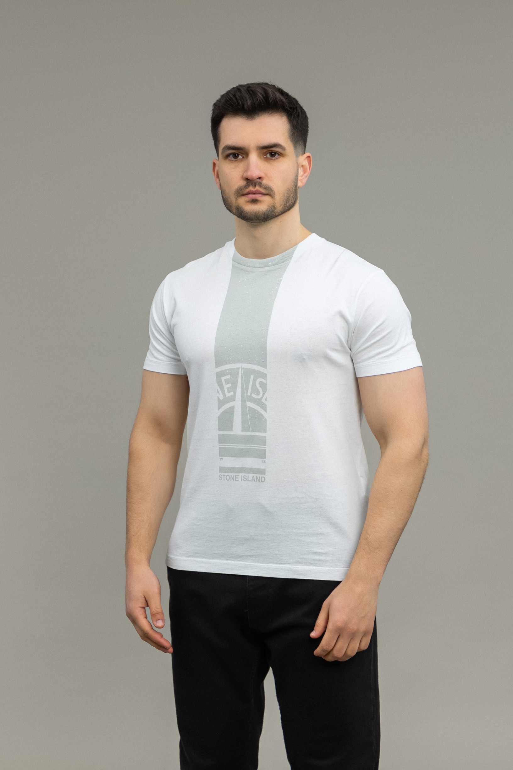 Чоловіча футболка STONE ISLAND 152NS83 V0001, колір білий