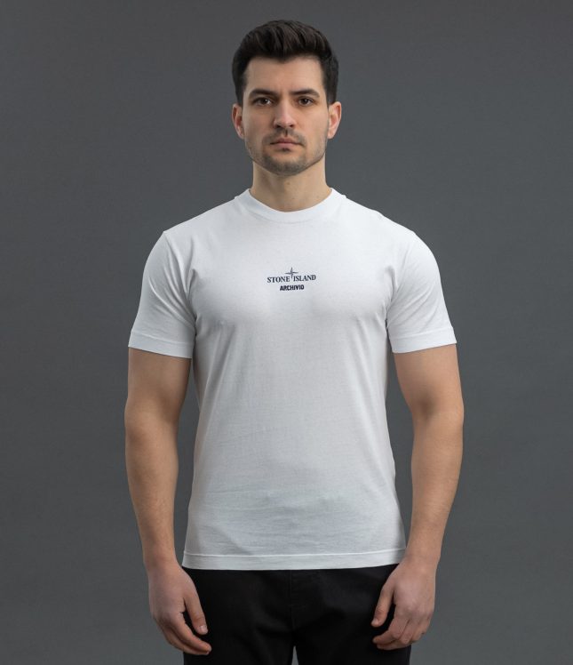 Чоловіча футболка STONE ISLAND ARCHIVIO PURE METAL SHELL 152NS91 V0001, колір білий | Ціна 8049 грн, фото 2