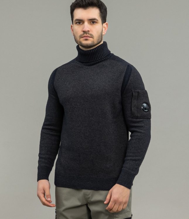Чоловічий гольф C.P. COMPANY CMKN224A 006170A COL:670, колір зелений | Ціна 10999 грн, фото 1