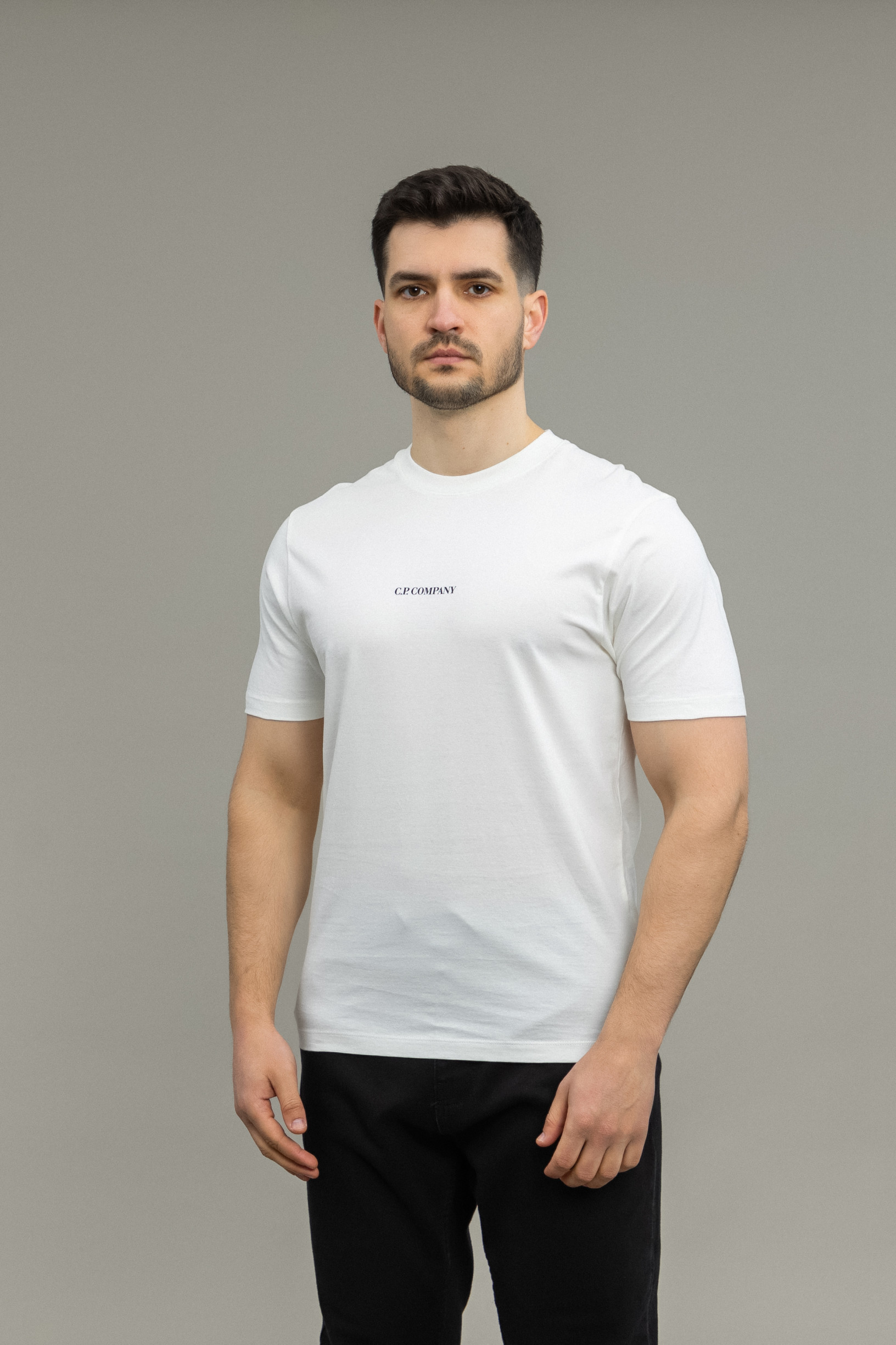 Чоловіча футболка C.P. COMPANY CMTS064A 006586W COL:103, колір білий