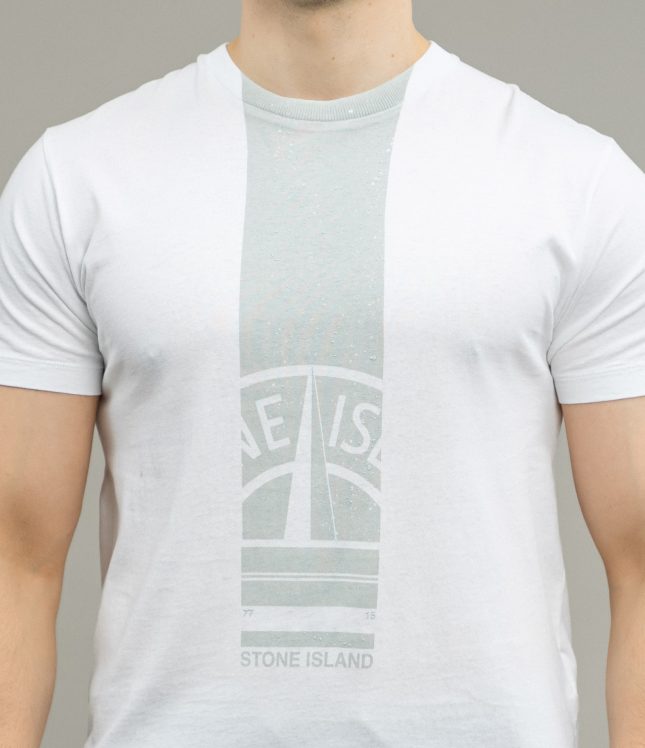 Чоловіча футболка STONE ISLAND 152NS83 V0001, колір білий | Ціна 6499 грн, фото 3
