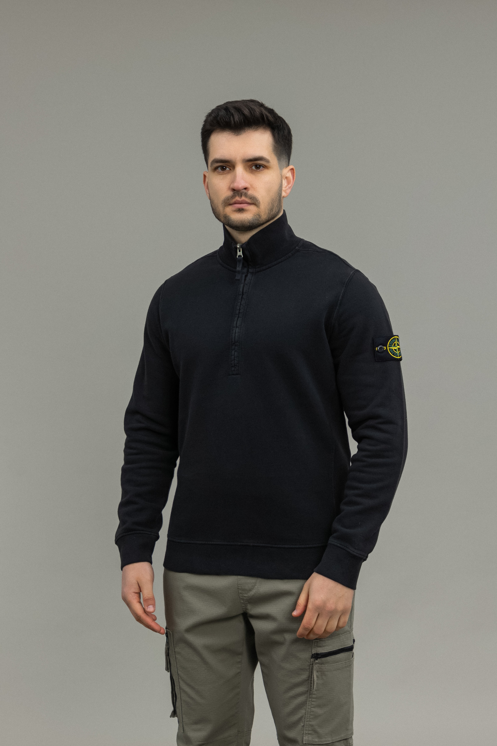 Чоловічий світшот STONE ISLAND 1563420 V0029, колір чорний