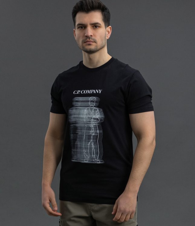 Чоловіча футболка C.P. COMPANY CMTS242A 006586W COL:999, колір чорний | Ціна 5499 грн, фото 1