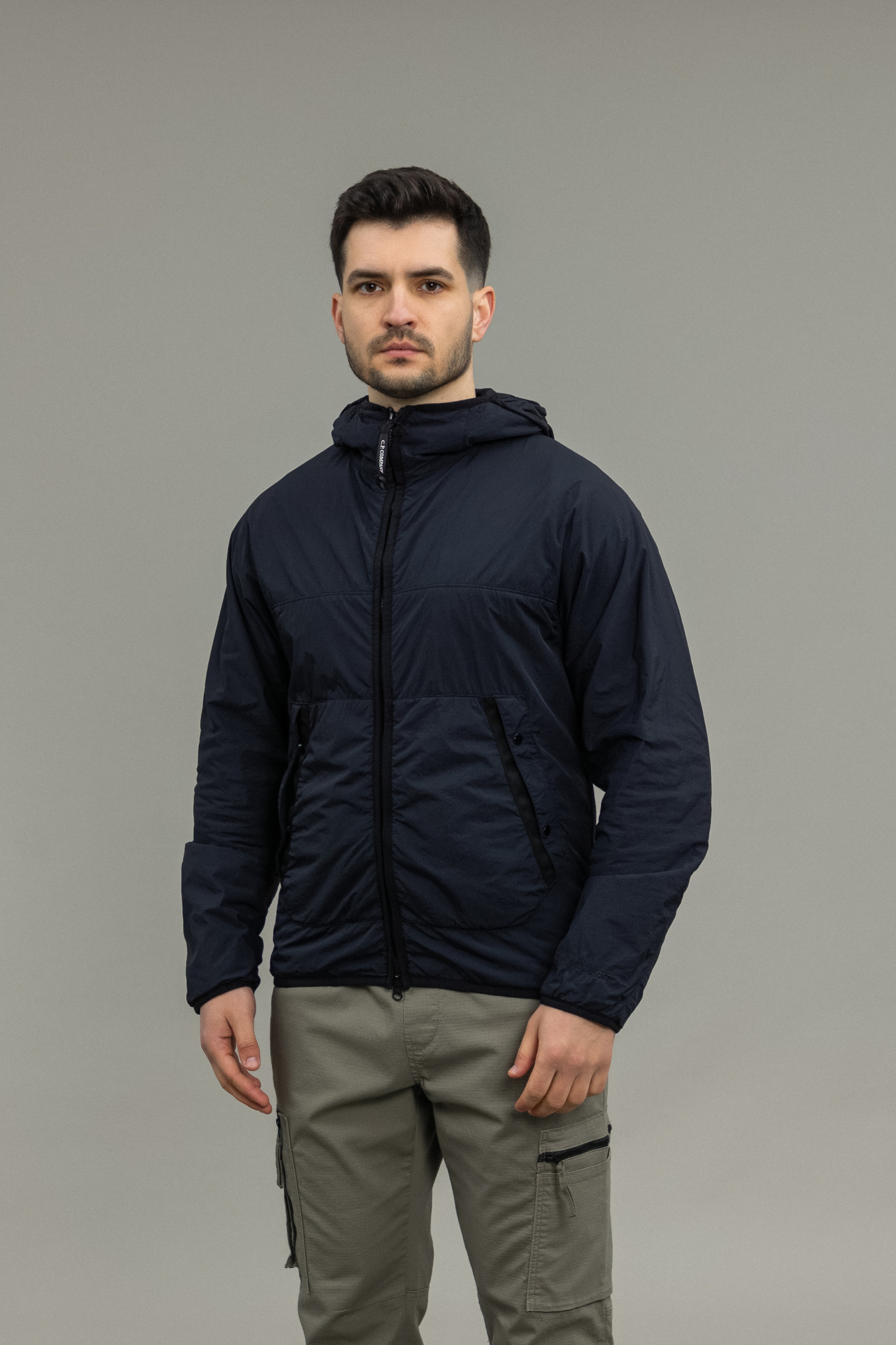 Чоловіча куртка C.P. COMPANY GARMENT DEYD PRIMALOFT® MEDIUM GOGGLE JACKET CMOW109A 006124G COL:888, колір синій