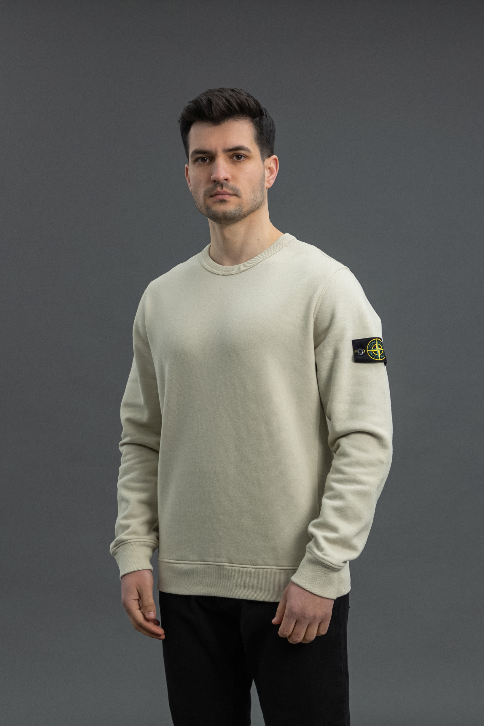 Чоловічий світшот STONE ISLAND 1562420 V0097, колір бежевий