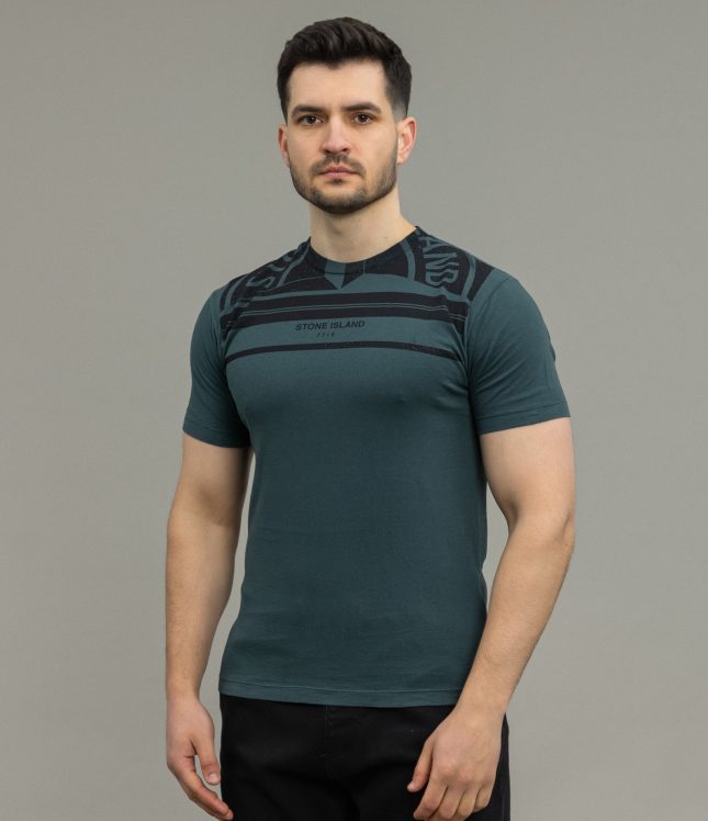 Чоловіча футболка STONE ISLAND 152NS85 V0057, колір зелений | Ціна 6499 грн, фото 1