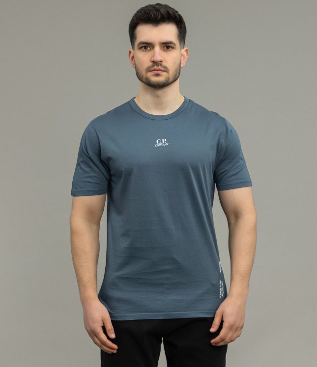 Чоловіча футболка C.P. COMPANY CMTS364A 110015G COL:871, колір синій | Ціна 5499 грн, фото 2