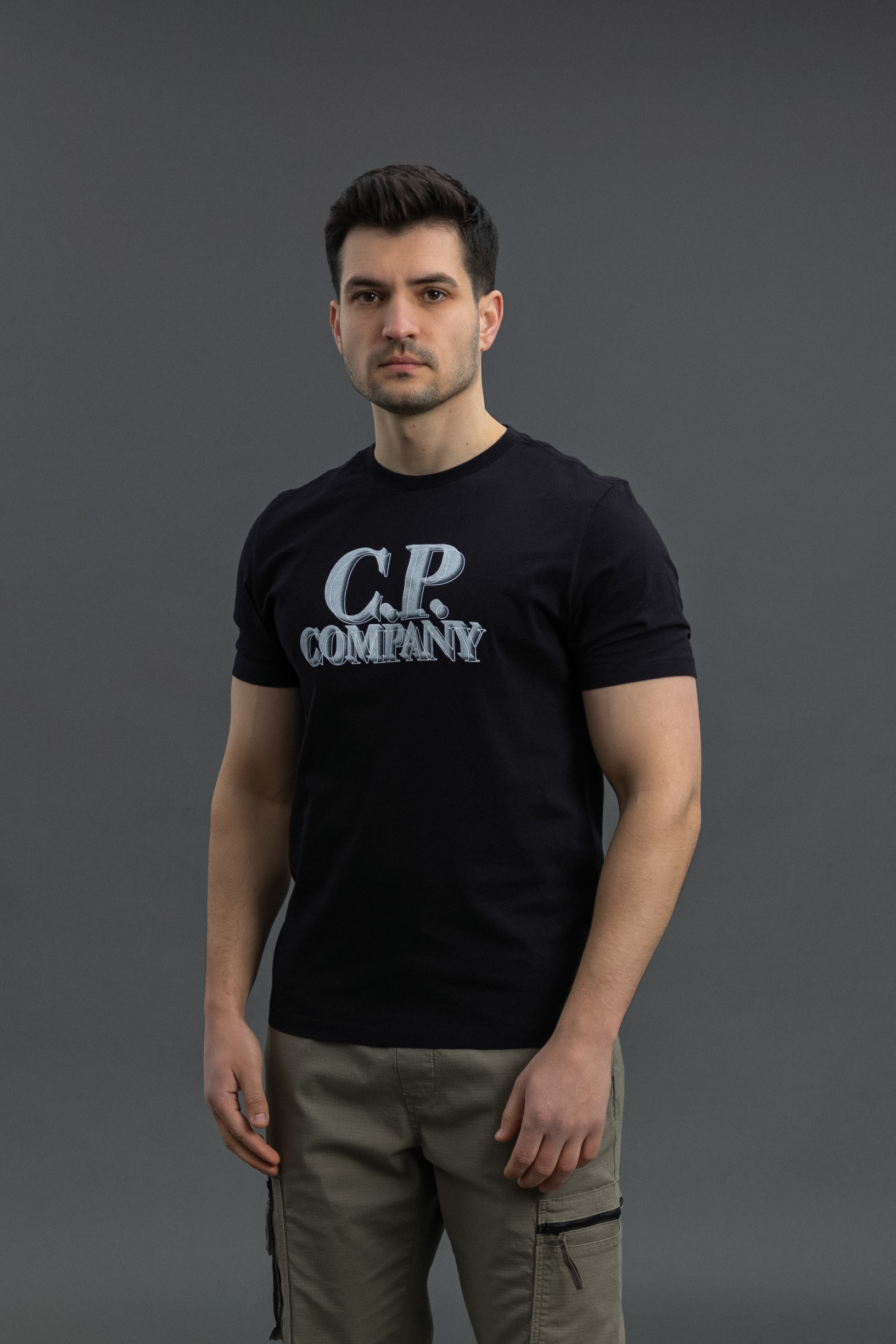 Чоловіча футболка C.P. COMPANY CMTS238A 005100W COL:999, колір чорний