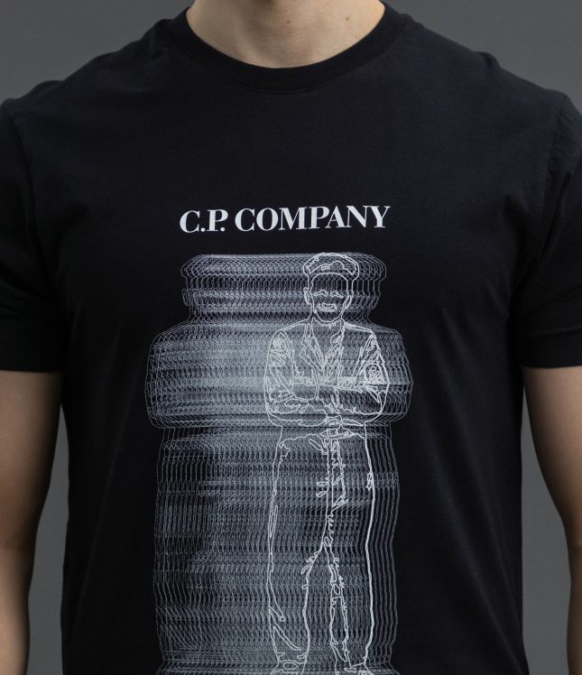 Чоловіча футболка C.P. COMPANY CMTS242A 006586W COL:999, колір чорний | Ціна 5499 грн, фото 3