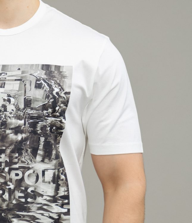 Чоловіча футболка C.P. COMPANY CLTS045A 006370W COL:101, колір чорний | Ціна 5499 грн, фото 4