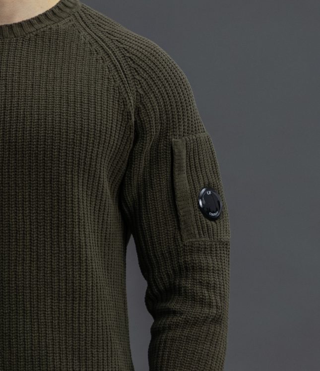 Чоловічий светр C.P. COMPANY CMKN060A 005558G COL:670, колір зелений | Ціна 10999 грн, фото 4
