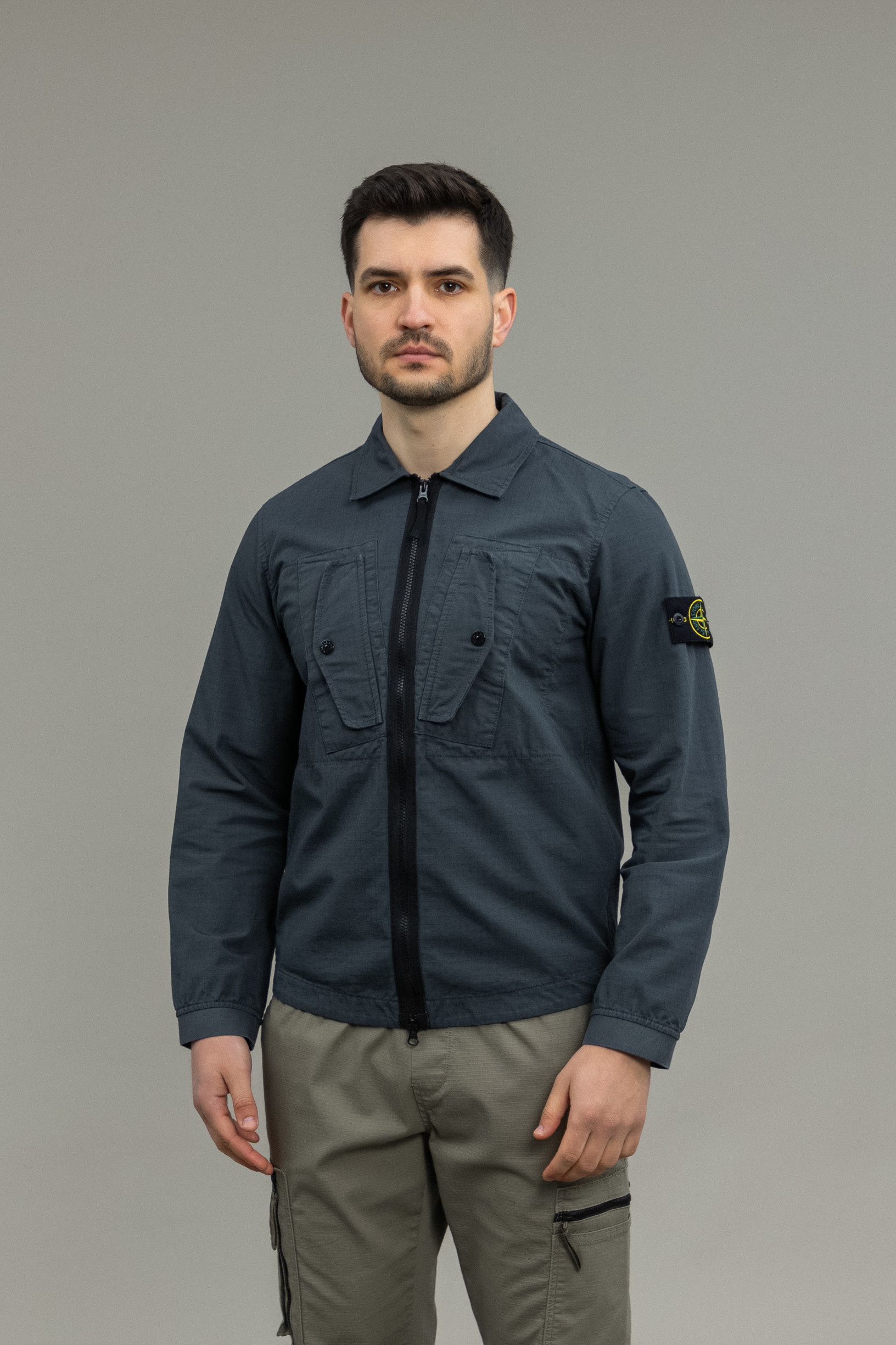Чоловічий оверширт STONE ISLAND 1511112 V0062, колір сірий