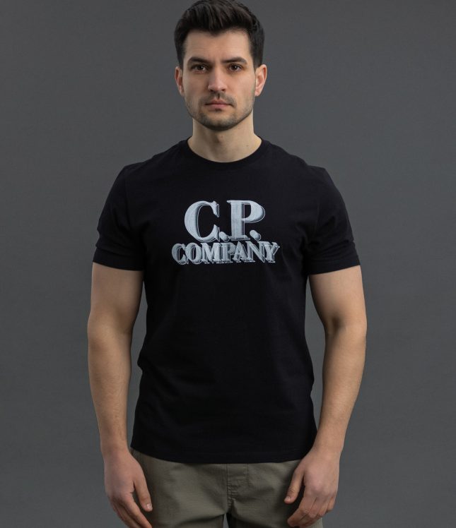 Чоловіча футболка C.P. COMPANY CMTS238A 005100W COL:999, колір чорний | Ціна 4999 грн, фото 2