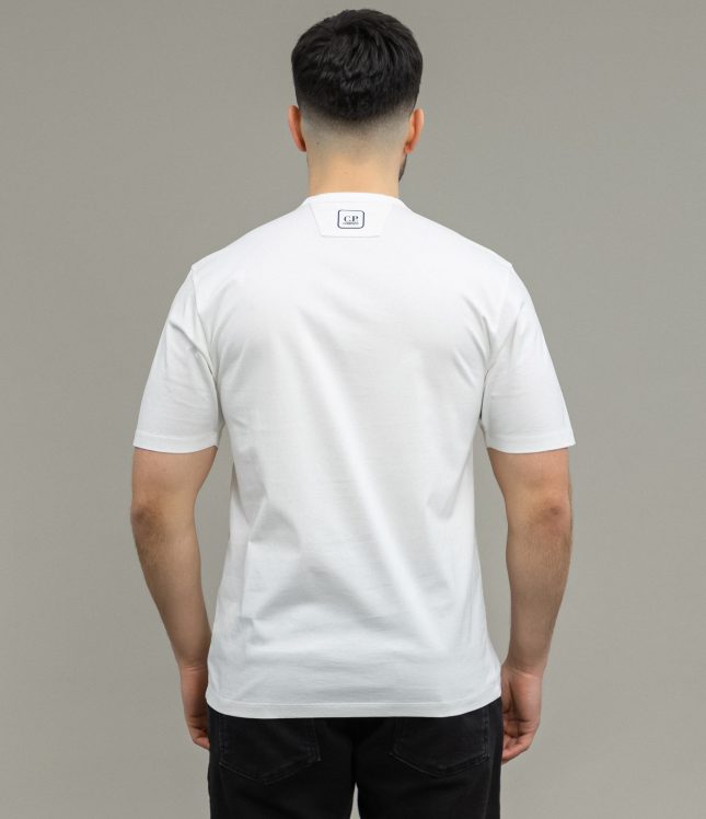 Чоловіча футболка C.P. COMPANY CLTS045A 006370W COL:101, колір чорний | Ціна 5499 грн, фото 6