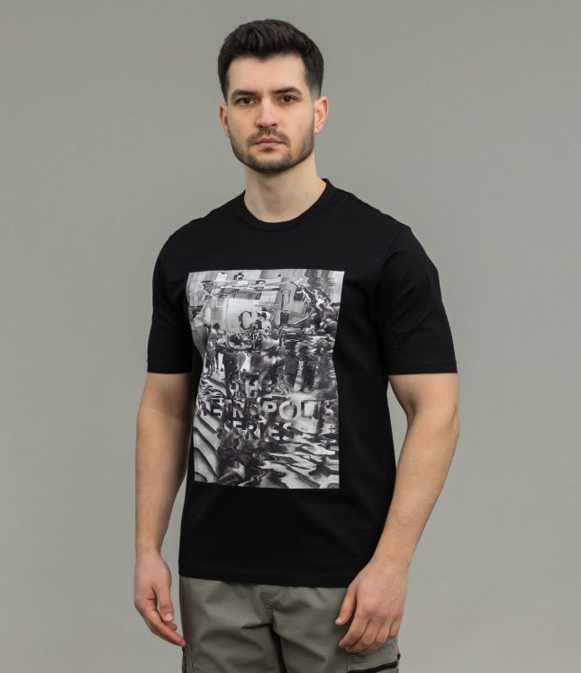Чоловіча футболка C.P. COMPANY CLTS045A 006370W COL:999, колір чорний | Ціна 5499 грн, фото 1