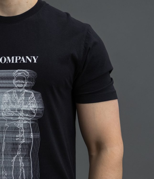 Чоловіча футболка C.P. COMPANY CMTS242A 006586W COL:999, колір чорний | Ціна 5499 грн, фото 4
