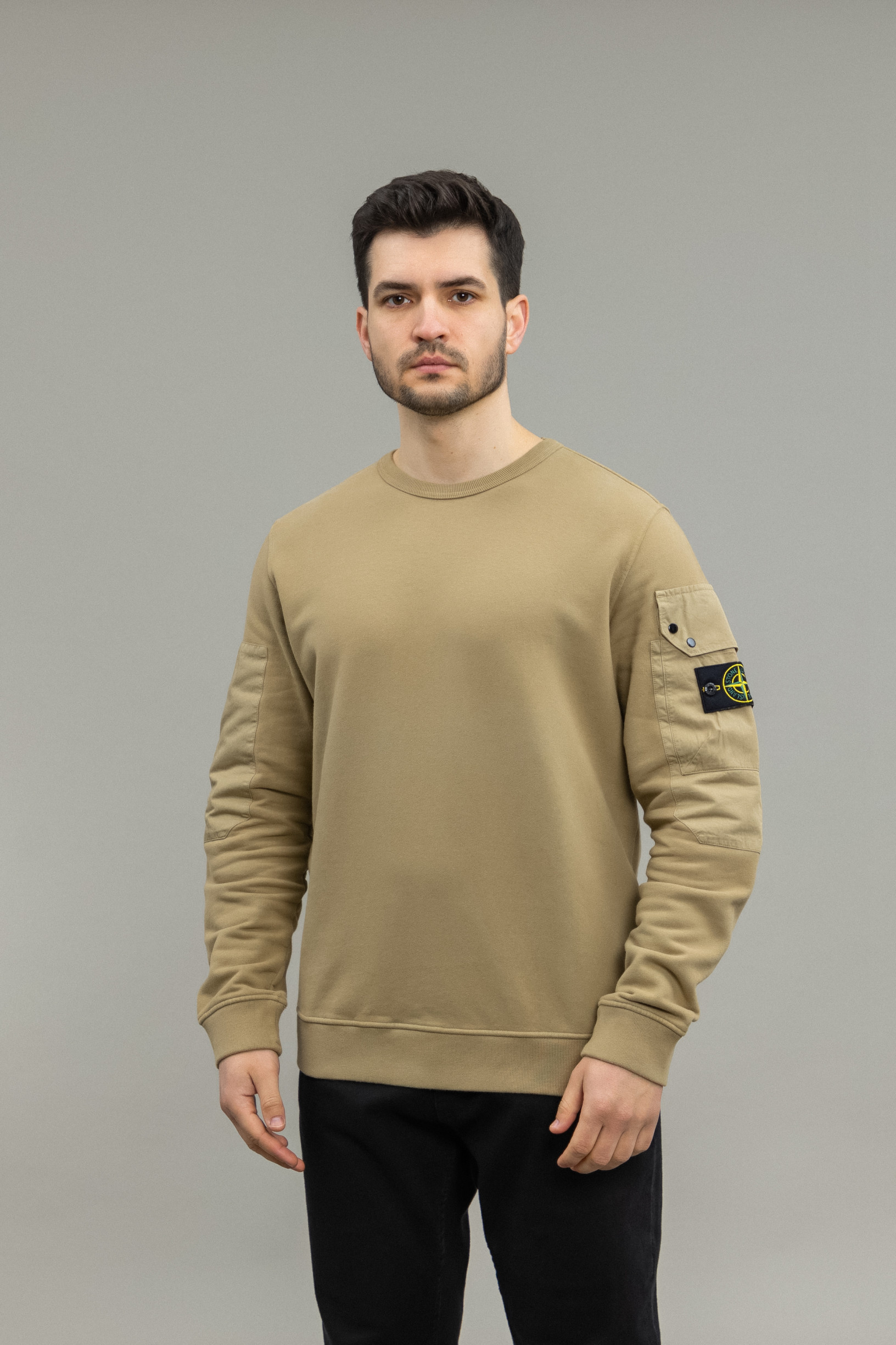 Чоловічий світшот STONE ISLAND 1563920 V0094, колір бежевий