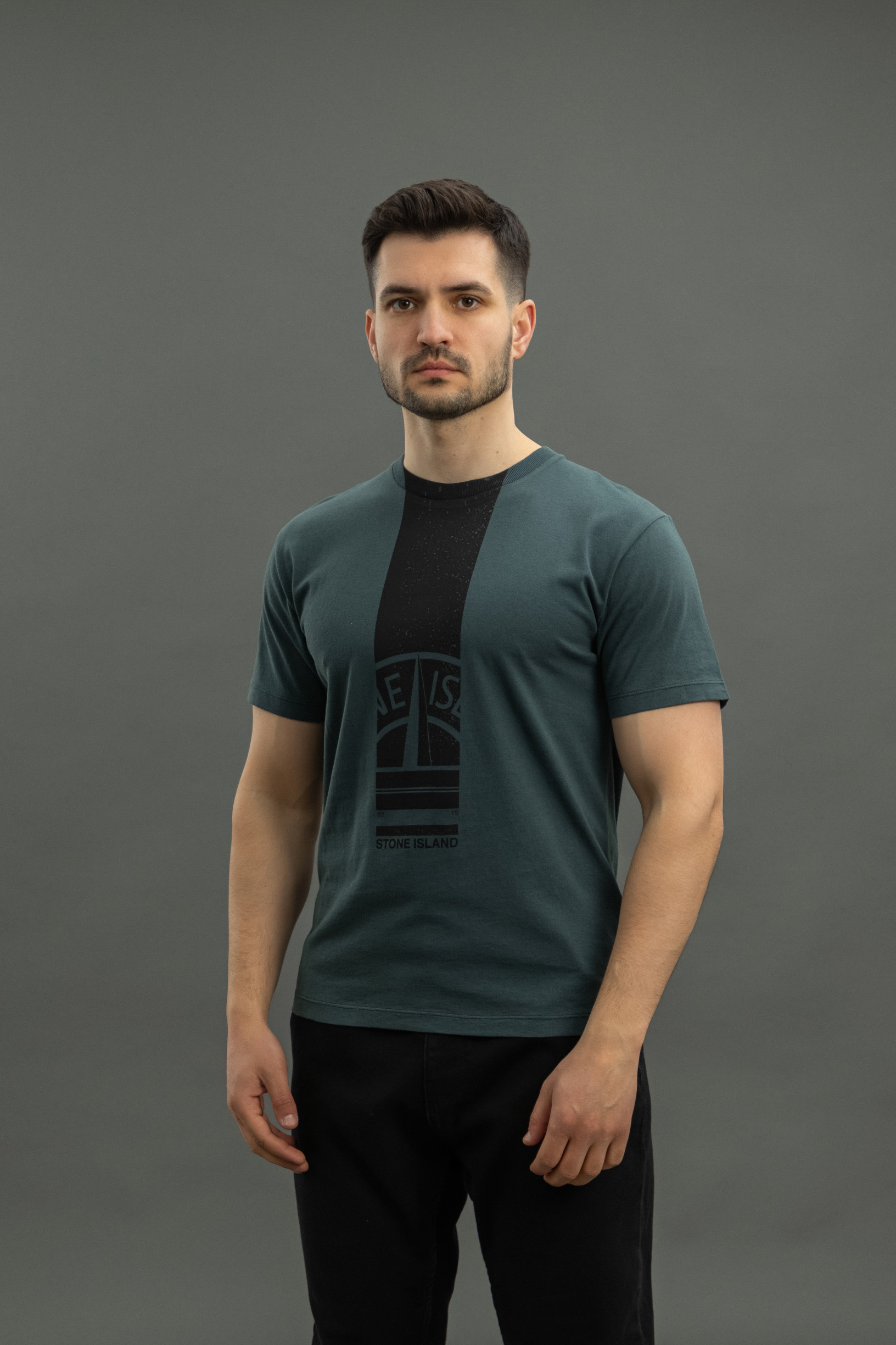 Чоловіча футболка STONE ISLAND 152NS83 V0057, колір зелений
