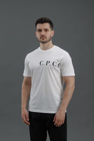 Чоловіча футболка C.P. COMPANY CMTS139A 005100W COL: 103, колір білий