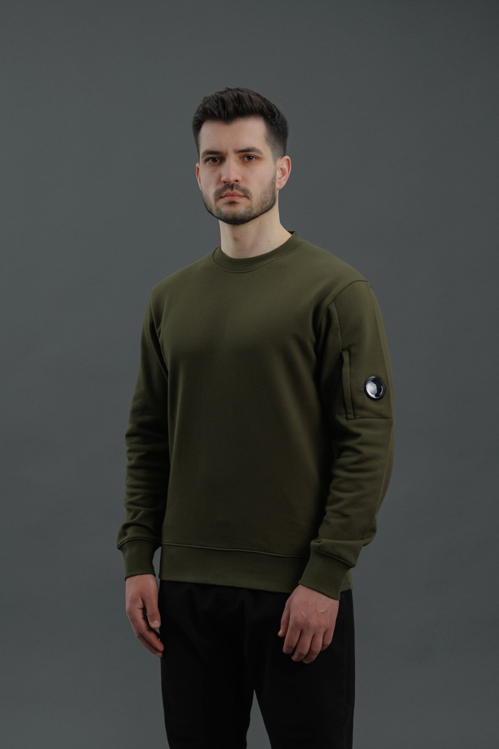 Чоловічий світшот C.P. COMPANY CMSS022A 005086W COL:683, колір зелений