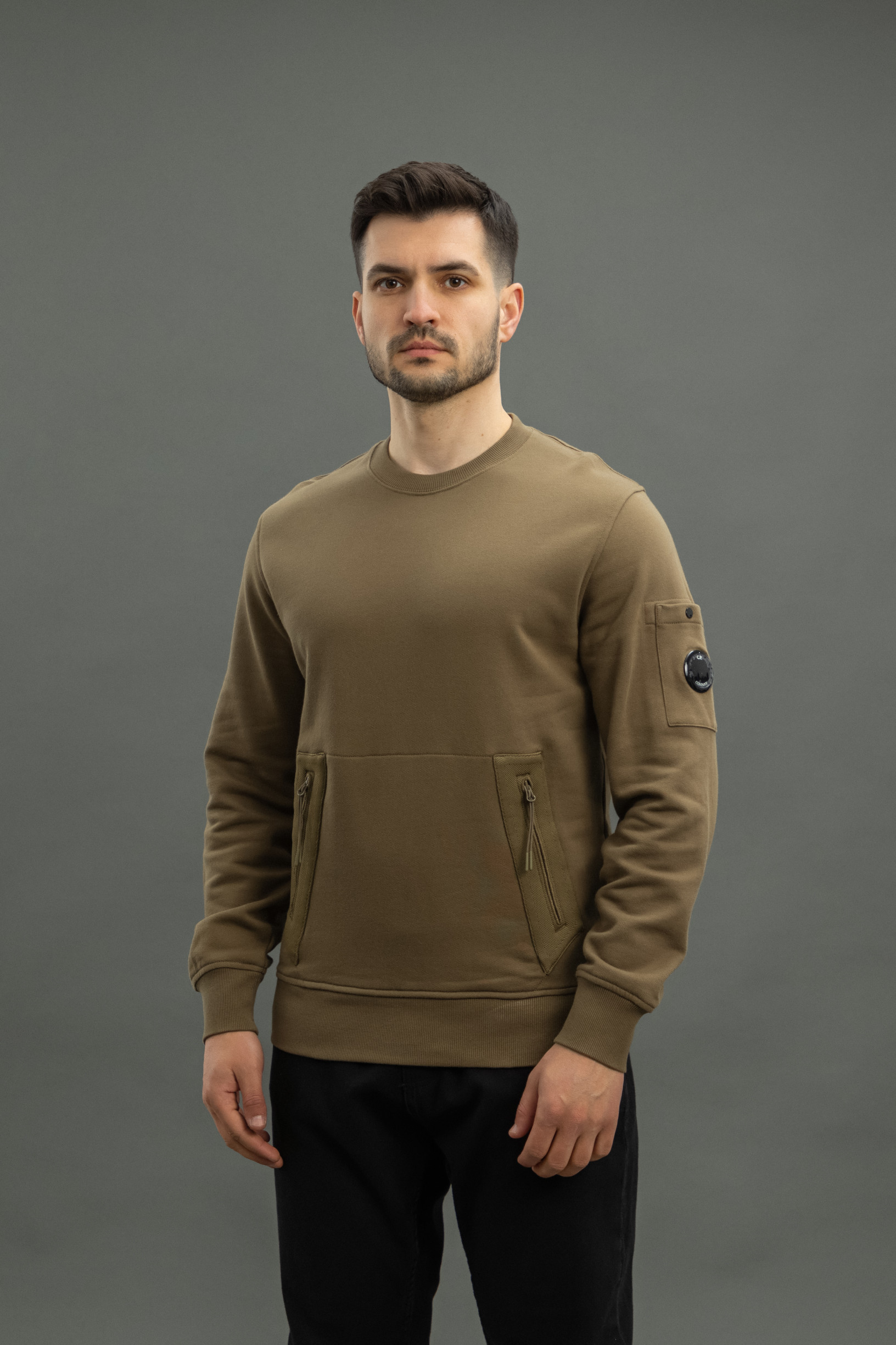 Чоловічий світшот C.P. COMPANY CMSS053A 005086W COL:653, колір зелений