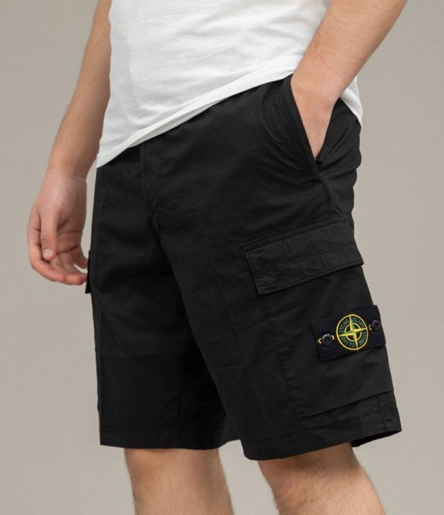 Чоловічі шорти STONE ISLAND 15L100L08-S0003 V0029,колір чорний | Ціна 13499 грн, фото 3