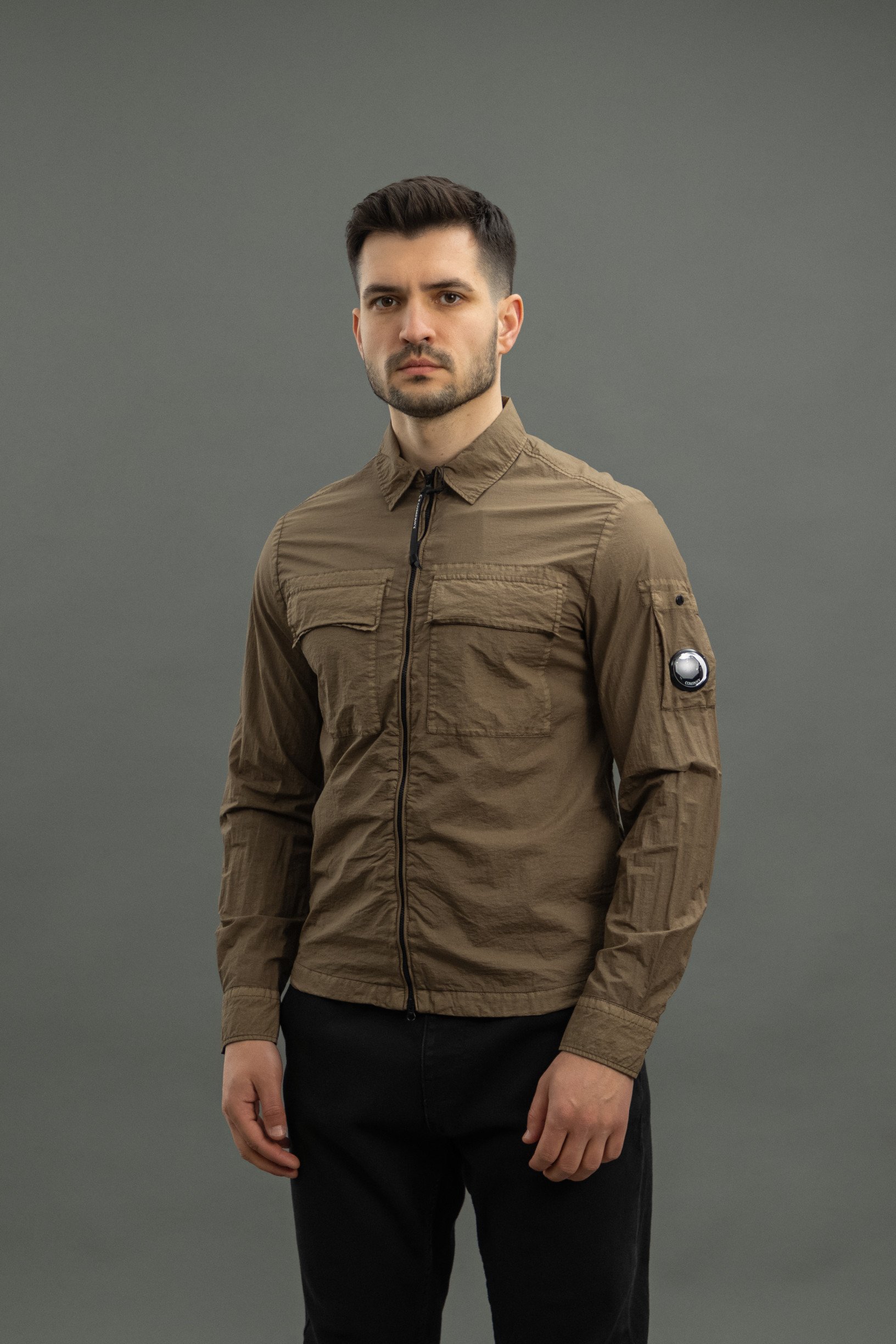 Чоловічий оверширт C.P. COMPANY CMSH141A 005783G COL:653, колір зелений