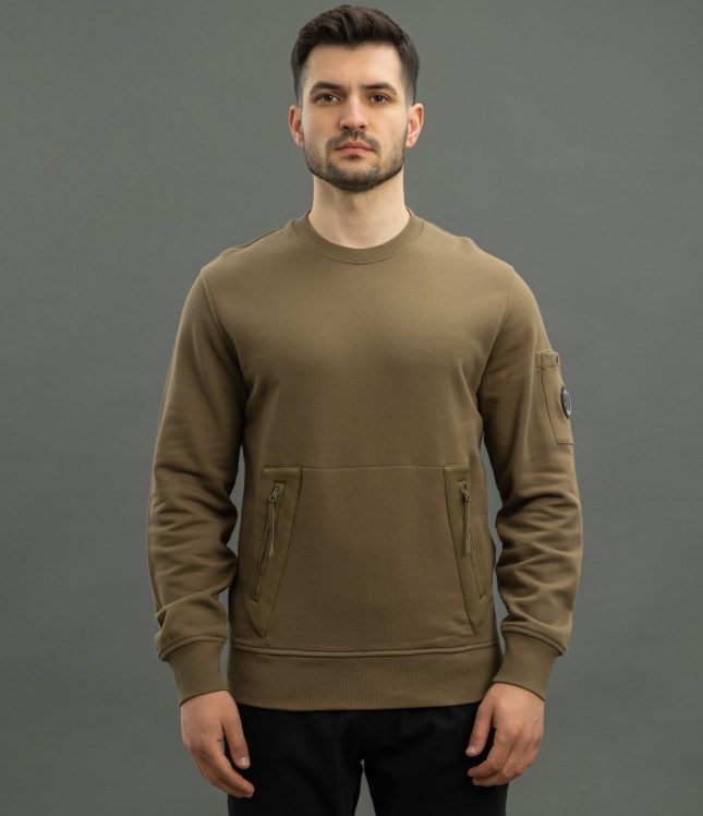 Чоловічий світшот C.P. COMPANY CMSS053A 005086W COL:653, колір зелений | Ціна 8999 грн, фото 2
