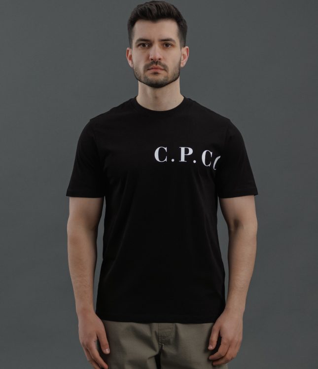 Чоловіча футболка C.P. COMPANY CMTS139A 005100W COL: 999, колір чорний | Ціна 5499 грн, фото 2