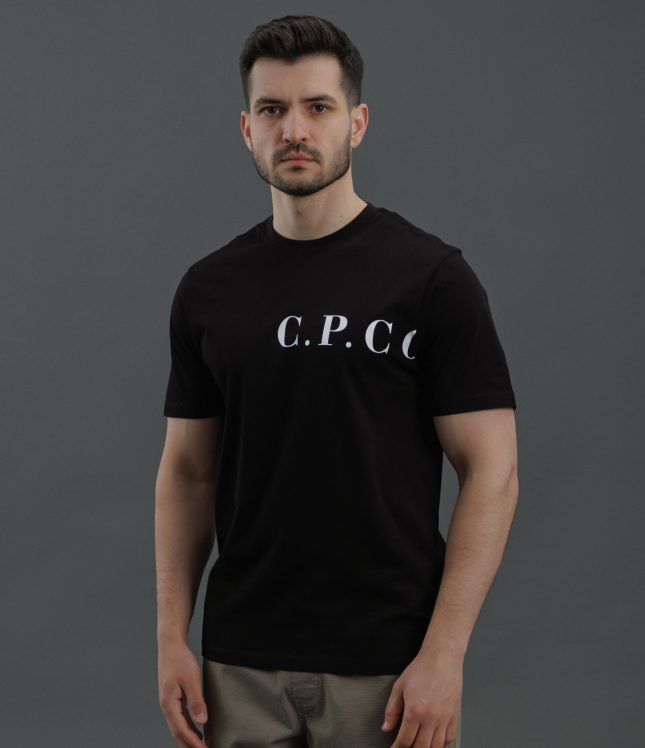 Чоловіча футболка C.P. COMPANY CMTS139A 005100W COL: 999, колір чорний | Ціна 5499 грн, фото 1