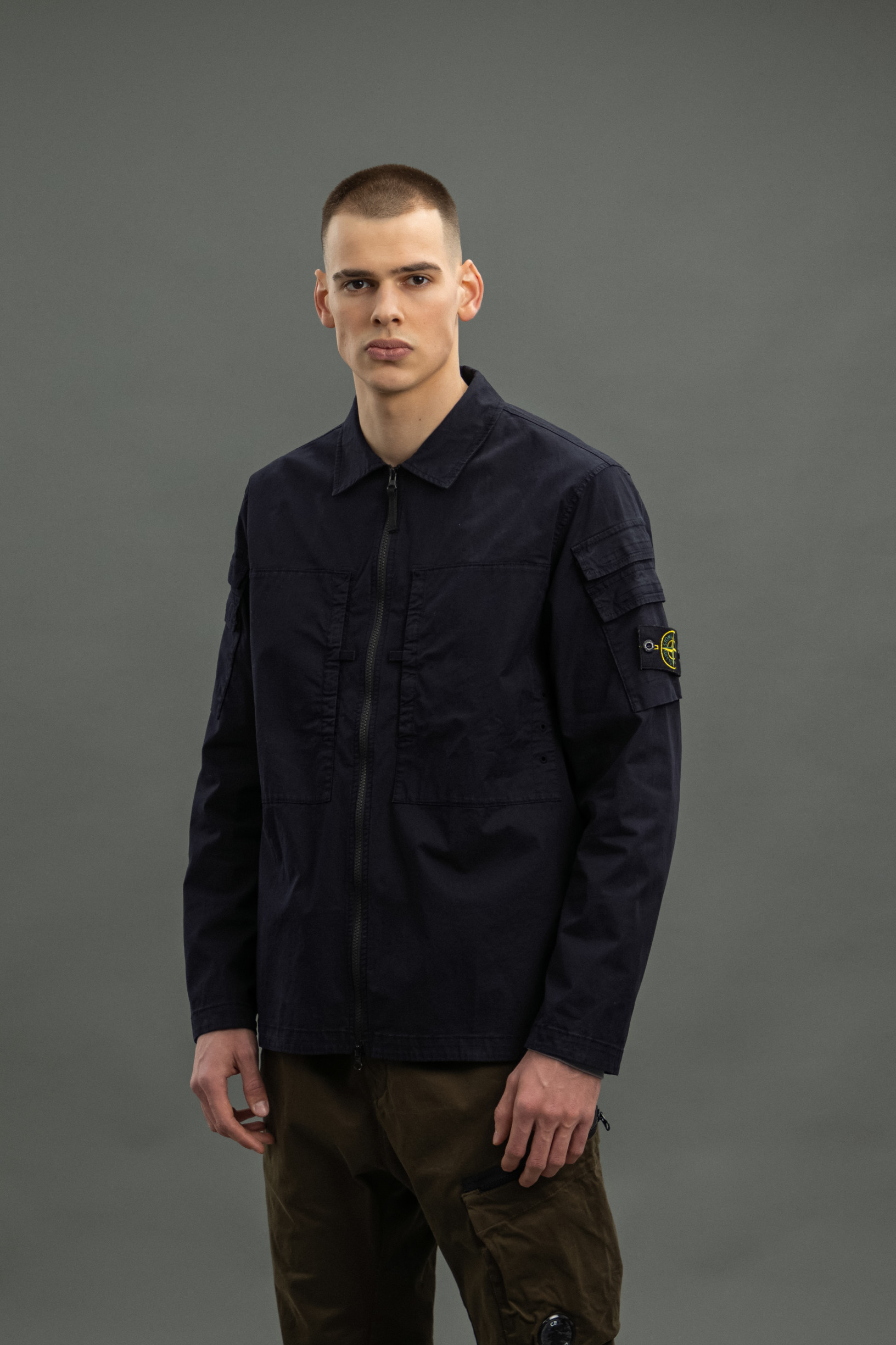 Чоловічий оверширт STONE ISLAND 1510610 V0020, колір синій