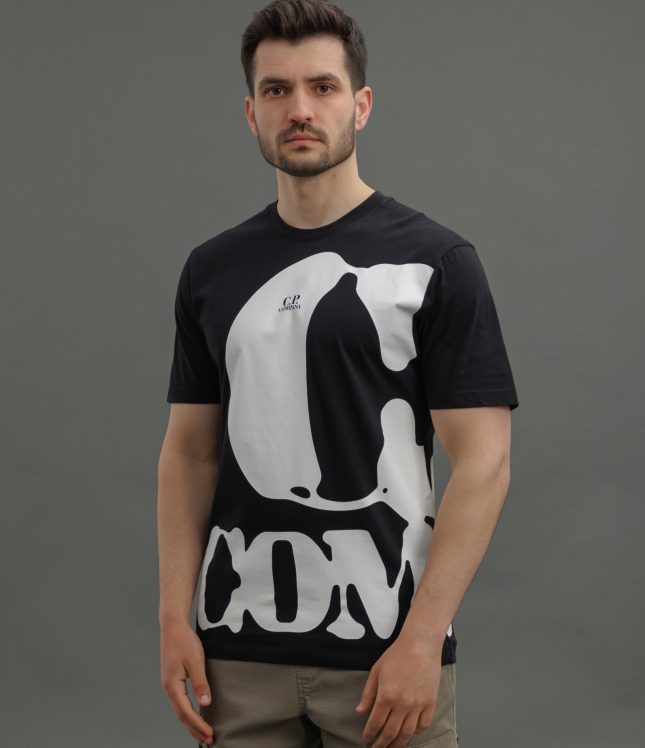 Чоловіча футболка C.P. COMPANY CMTS144A 006586W COL:999, колір чорний | Ціна 5499 грн, фото 1