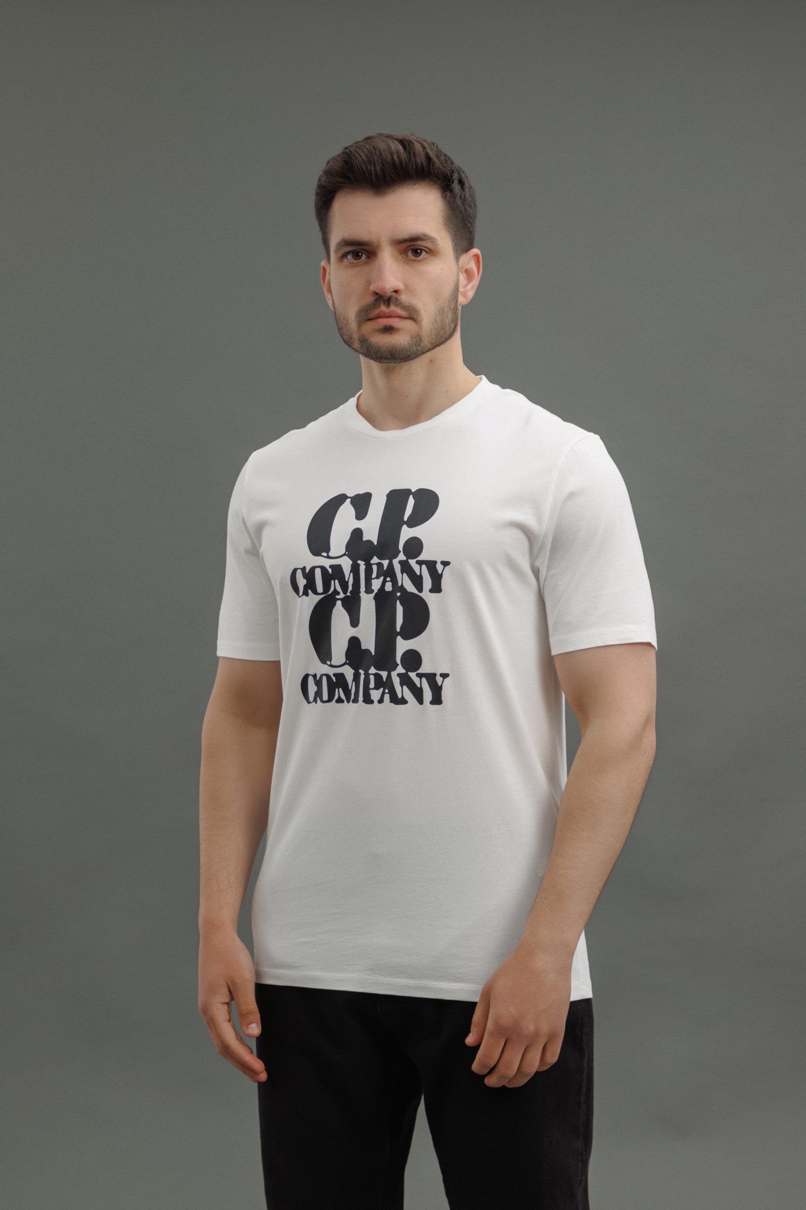 Чоловіча футболка C.P. COMPANY CMTS137A 005100W COL:103, колір білий