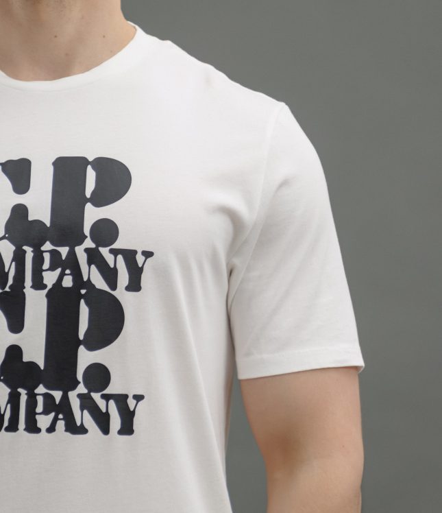 Чоловіча футболка C.P. COMPANY CMTS137A 005100W COL:103, колір білий | Ціна 5499 грн, фото 4